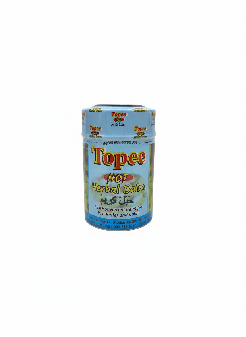 Topee Herbal Hot Balm – (72 Units Per Carton)