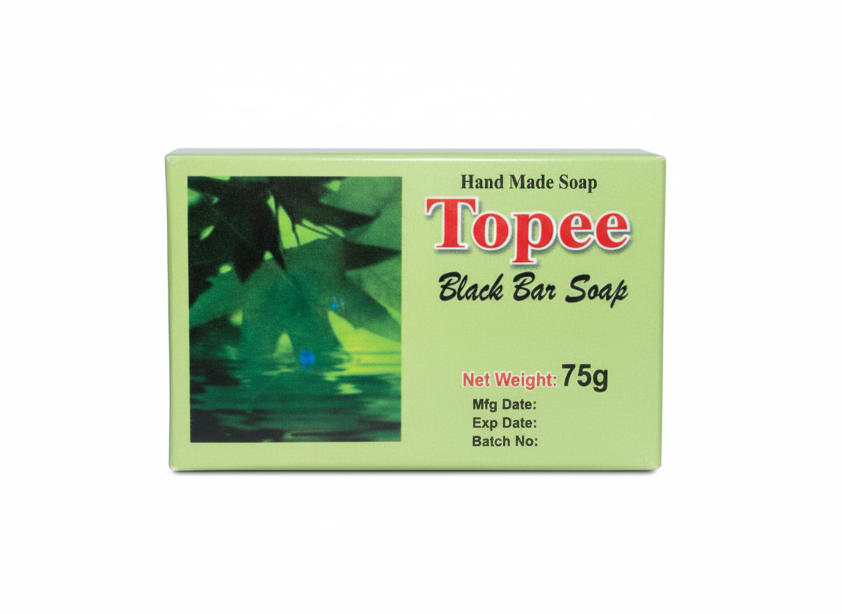 Topee Black Bar Soap - ( 36 Units Per Carton)